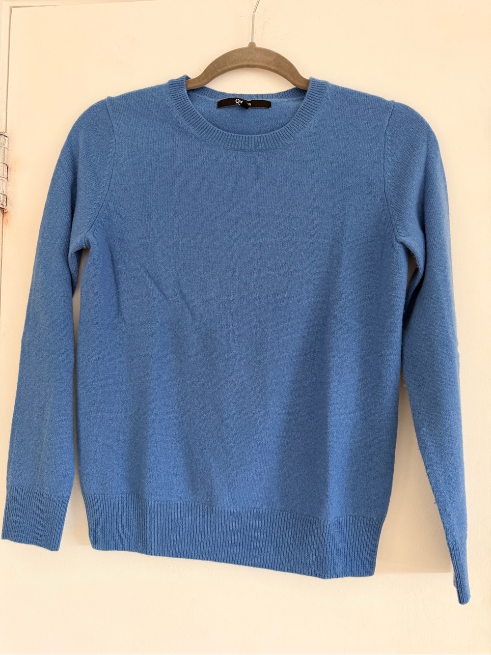 Quince Cashmere Blue Crewneck Sweater